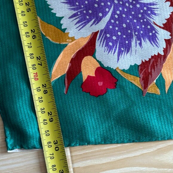 Echo NWOT floral 100% silk square scarf, made in Japan multicolored - Picture 5 of 8